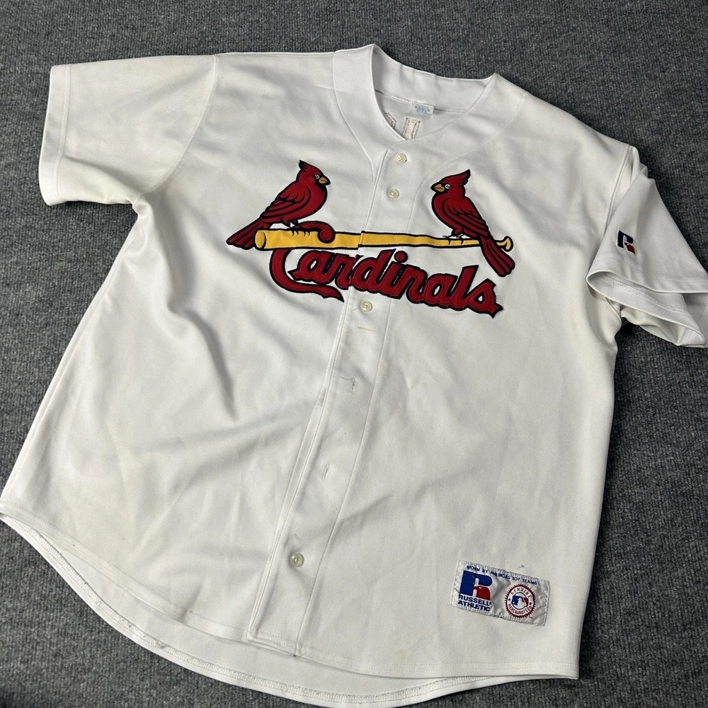 St Louis Cardinals Jersey Mens Large MLB Baseball Albert Pujols Russell Athletic